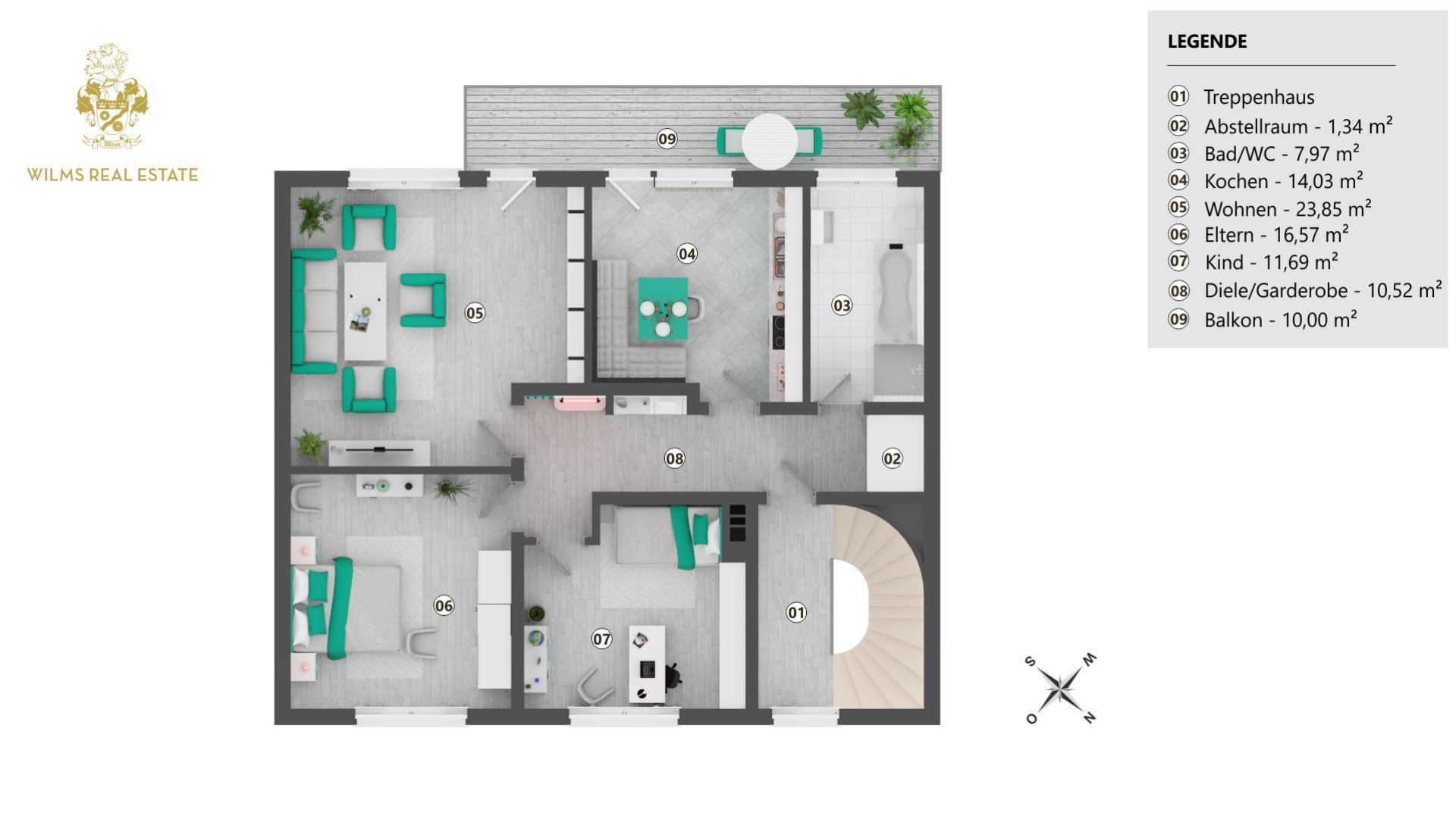 Grundriss Obergeschosswohnung