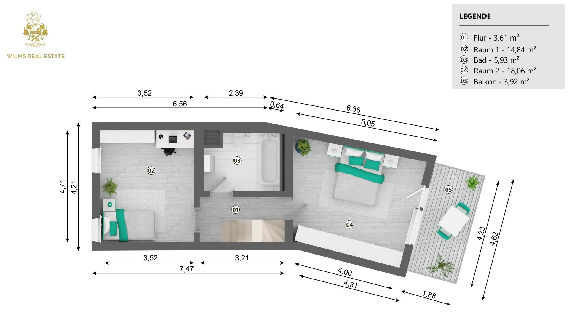 Grundriss Obergeschoss 