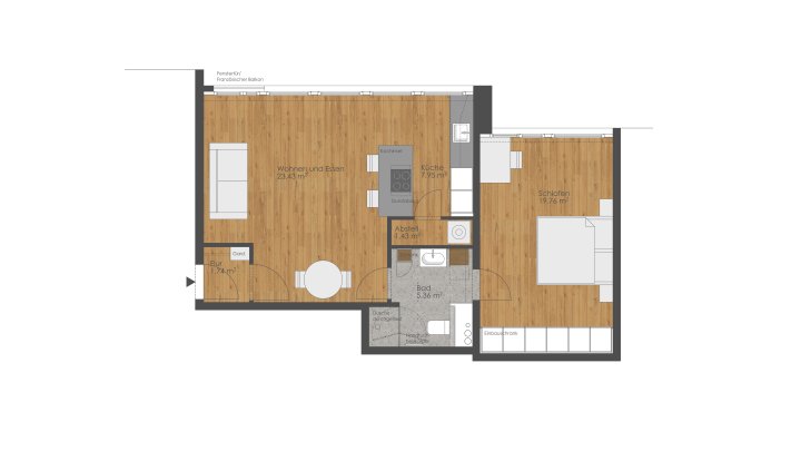 Über den Dächern der Kölner Altstadt – stilvoll sanierte 2-Zimmer-Wohnung direkt an Groß St. Martin