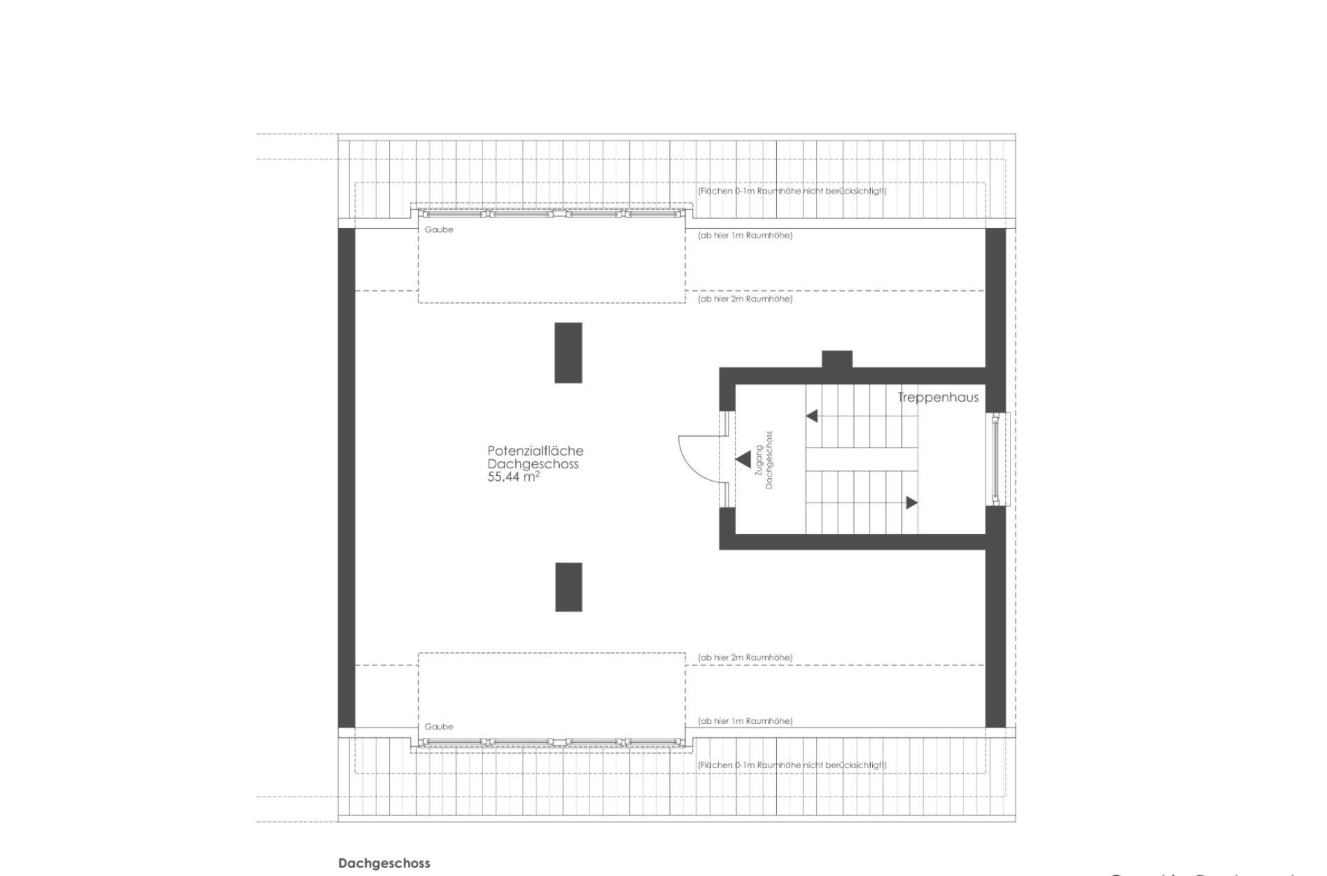 Grundriss Dachgeschoss Ausbaureserve
